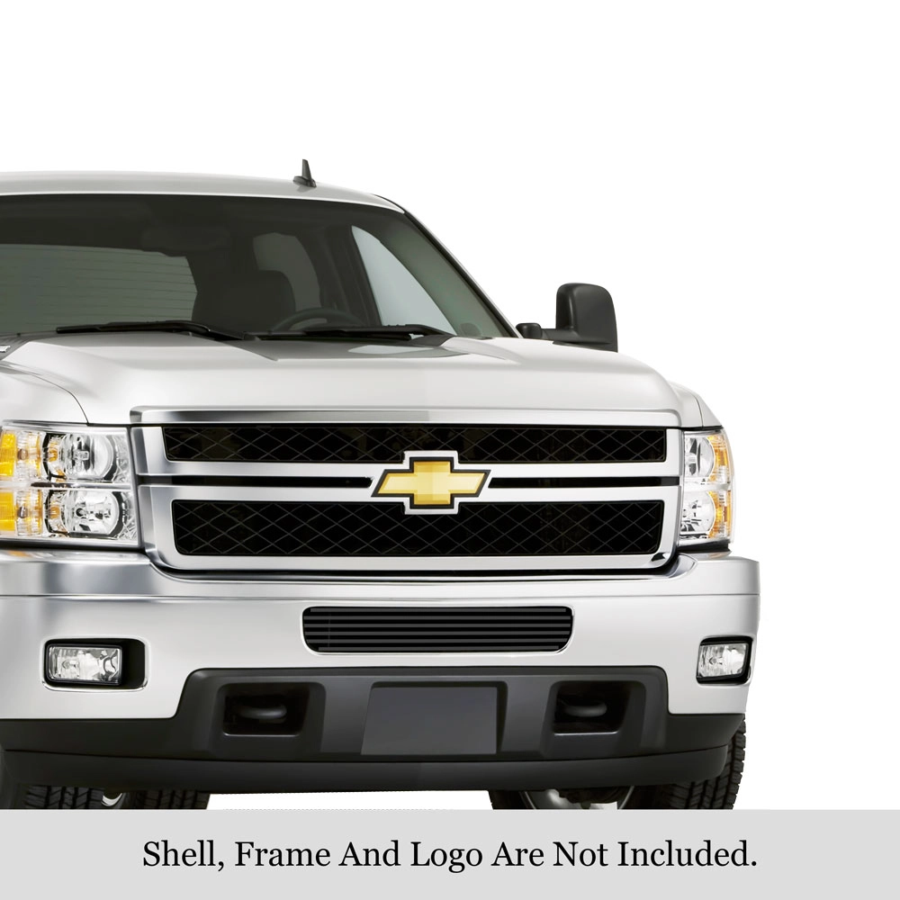 APS GR03FFH32J - Black Stainless Steel Lower Bumper Horizontal Billet Grille
