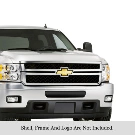 APS GR03FFH32J - Black Stainless Steel Lower Bumper Horizontal Billet Grille