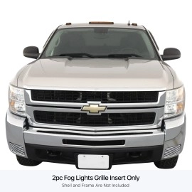 APS GR03FFJ24S - Polished Stainless Steel Fog Light Cover Horizontal Billet Grille