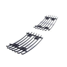 APS GR03FFJ24S - Polished Stainless Steel Fog Light Cover Horizontal Billet Grille