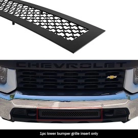 APS GR03GEJ14K - Black Stainless Steel Lower Bumper 2.5mm Wire Mesh Grille
