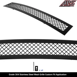 APS GR03GEJ14K - Black Stainless Steel Lower Bumper 2.5mm Wire Mesh Grille