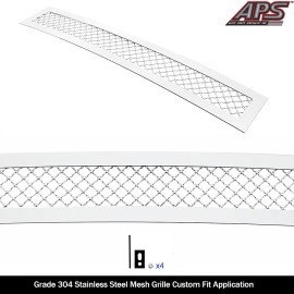 APS GR03GEJ14S - Polished Stainless Steel Lower Bumper 2.5mm Wire Mesh Grille