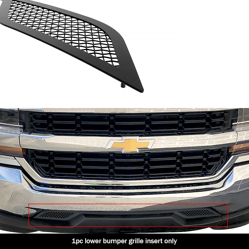 APS GR03GFC23H - Black Stainless Steel Lower Bumper 1.8mm Wire Mesh Grille