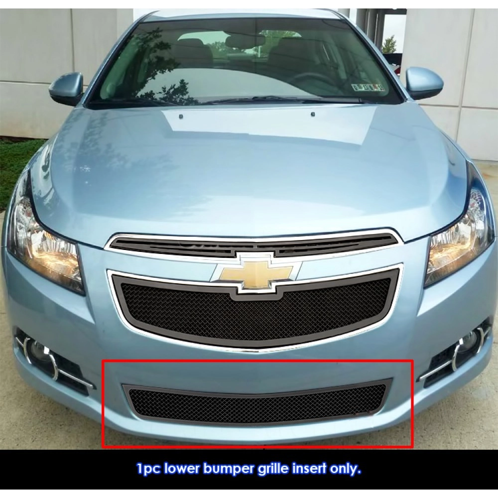 APS GR03GFH40H - Black Stainless Steel Lower Bumper 1.8mm Wire Mesh Grille