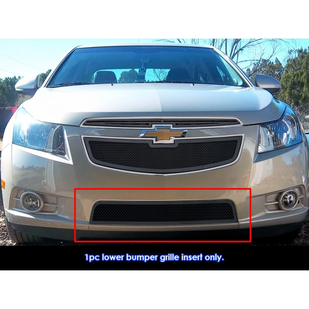 APS GR03GFH41H - Black Stainless Steel Lower Bumper 1.8mm Wire Mesh Grille