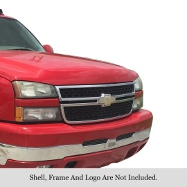 APS GR03HEC02J - Black Stainless Steel Top Bumper Horizontal Billet Grille