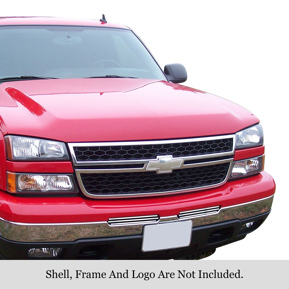 APS GR03HEC02S - Polished Stainless Steel Top Bumper Horizontal Billet Grille