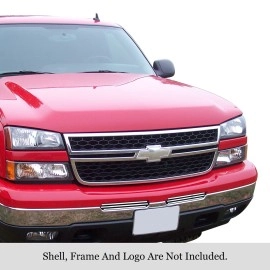 APS GR03HEC02S - Polished Stainless Steel Top Bumper Horizontal Billet Grille