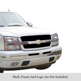 APS GR03HEC03J - Black Stainless Steel Tow Hook Horizontal Billet Grille