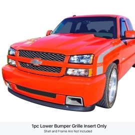APS GR03HEC04J - Black Stainless Steel Lower Bumper Horizontal Billet Grille