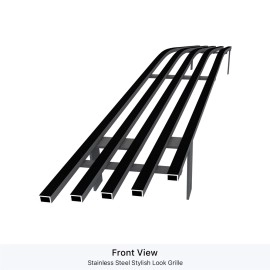 APS GR03HEC04J - Black Stainless Steel Lower Bumper Horizontal Billet Grille