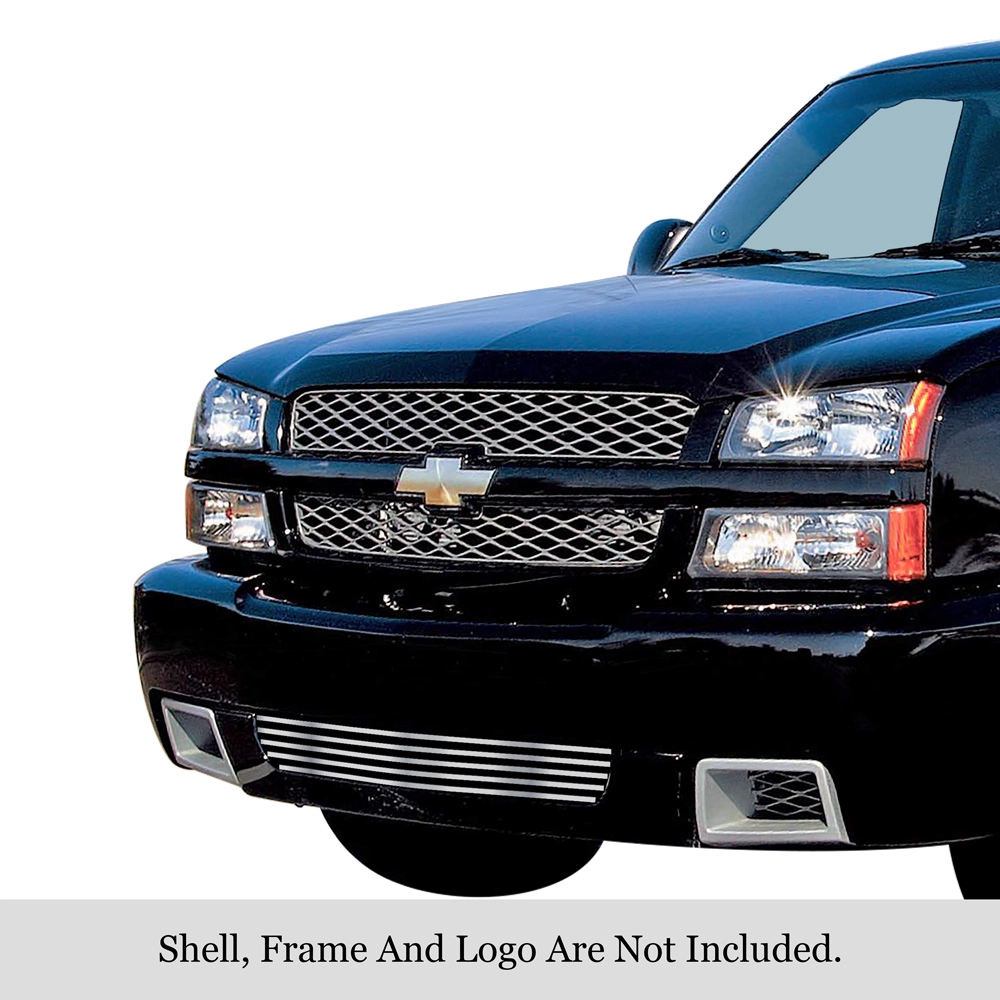 APS GR03HEC04S - Polished Stainless Steel Lower Bumper Horizontal Billet Grille