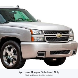 APS GR03HEC05J - Black Stainless Steel Lower Bumper Horizontal Billet Grille