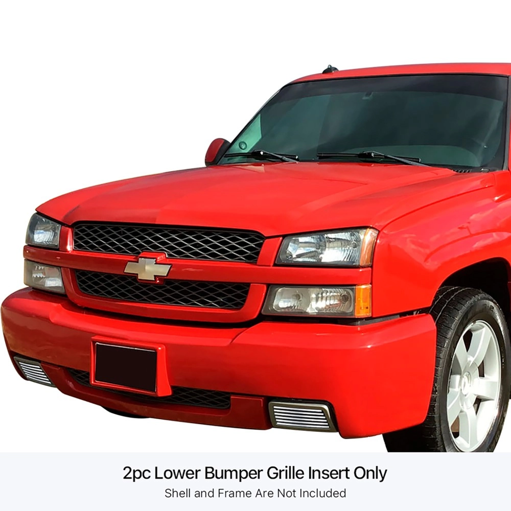 APS GR03HEC05S - Polished Stainless Steel Lower Bumper Horizontal Billet Grille