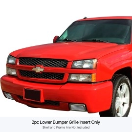 APS GR03HEC05S - Polished Stainless Steel Lower Bumper Horizontal Billet Grille