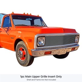 APS GR03HEJ03S - Polished Stainless Steel Main Upper Horizontal Billet Grille