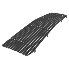 APS GR03HFC33U - Black Aluminum Main Upper 20mm Horizontal Billet Grille w/ Rivet