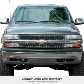 APS GR03LEG01H - Black Stainless Steel Main Upper 1.8mm Wire Mesh Grille w/ Rivet