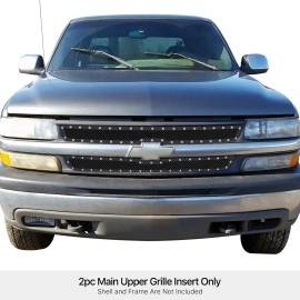 APS GR03LEG02H - Black Stainless Steel Main Upper 1.8mm Wire Mesh Grille w/ Rivet