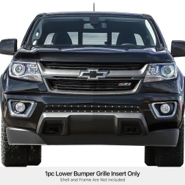 APS GR03LFC17H - Black Stainless Steel Lower Bumper 1.8mm Wire Mesh Grille w/ Rivet