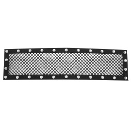APS GR03LFC19H - Black Stainless Steel Lower Bumper 1.8mm Wire Mesh Grille w/ Rivet