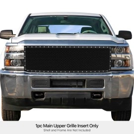 APS GR03LFC33K - Black Carbon Steel Main Upper 2.5mm Wire Mesh Grille w/ Rivet