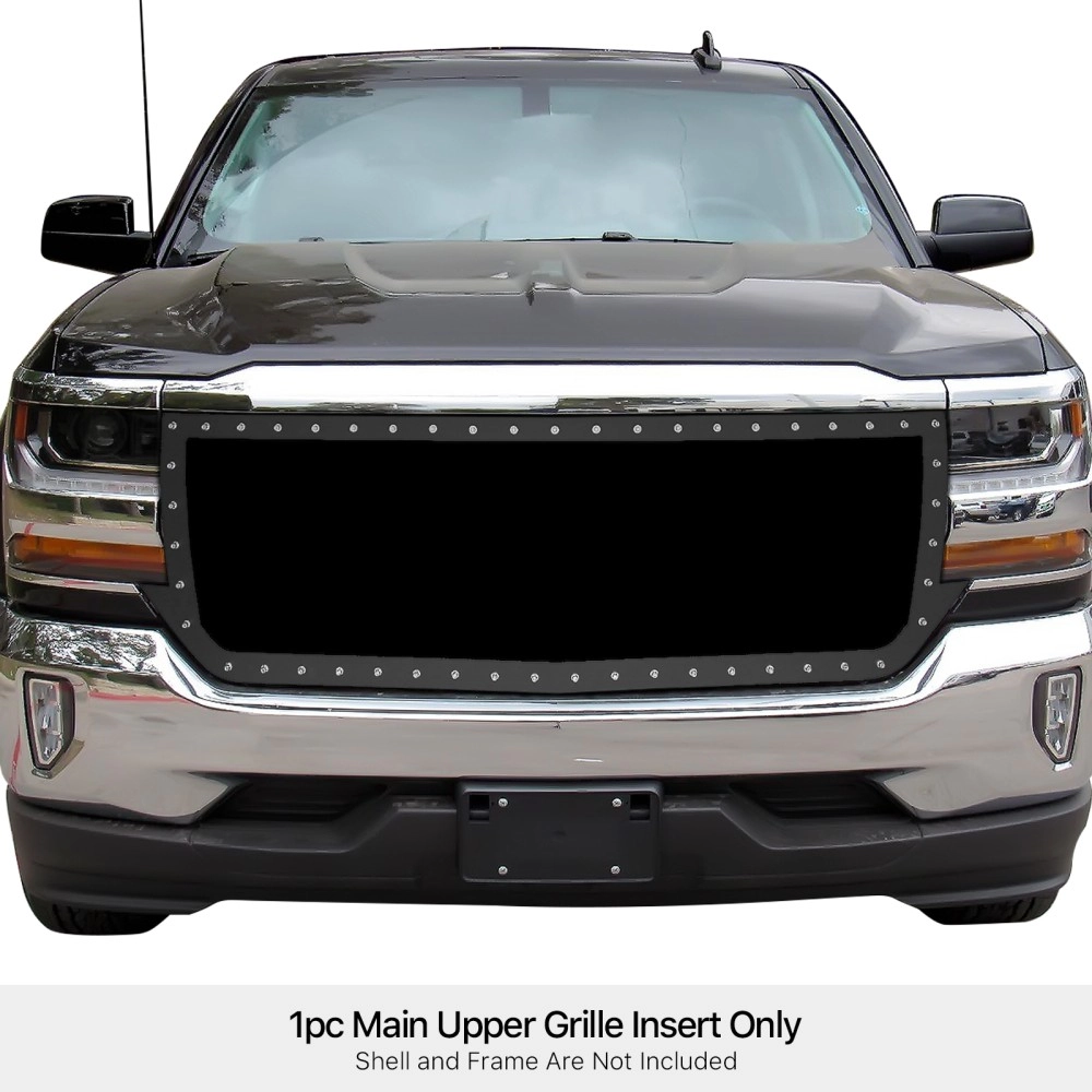 APS GR03LFC75K - Black Carbon Steel Main Upper 2.5mm Wire Mesh Grille w/ Rivet