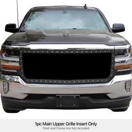 APS GR03LFC75K - Black Carbon Steel Main Upper 2.5mm Wire Mesh Grille w/ Rivet