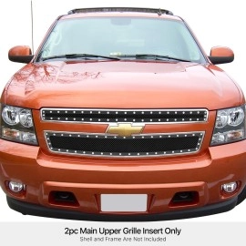 APS GR03LFD51H - Black Stainless Steel Main Upper 1.8mm Wire Mesh Grille w/ Rivet