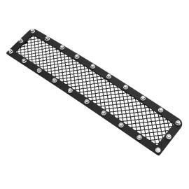 APS GR03LFE80H - Black Stainless Steel Lower Bumper 1.8mm Wire Mesh Grille w/ Rivet