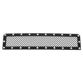 APS GR03LFE80H - Black Stainless Steel Lower Bumper 1.8mm Wire Mesh Grille w/ Rivet
