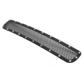 APS GR03LFH32H - Black Stainless Steel Lower Bumper 1.8mm Wire Mesh Grille w/ Rivet
