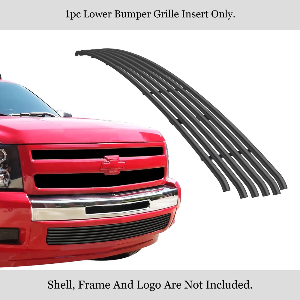 APS GR03TEG67J - Black Stainless Steel Lower Bumper Horizontal Tubular Grille