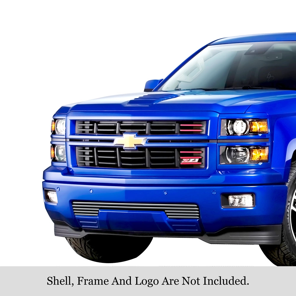 APS GR03TEI90C - Hairline Stainless Steel Lower Bumper Horizontal Tubular Grille