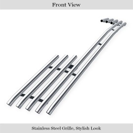 APS GR03TEI90C - Hairline Stainless Steel Lower Bumper Horizontal Tubular Grille