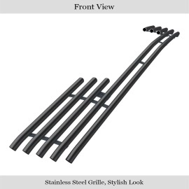 APS GR03TEI90J - Black Stainless Steel Lower Bumper Horizontal Tubular Grille