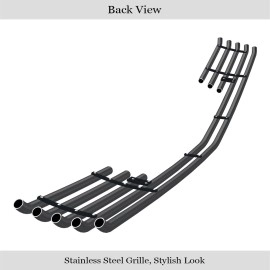 APS GR03TEI90J - Black Stainless Steel Lower Bumper Horizontal Tubular Grille