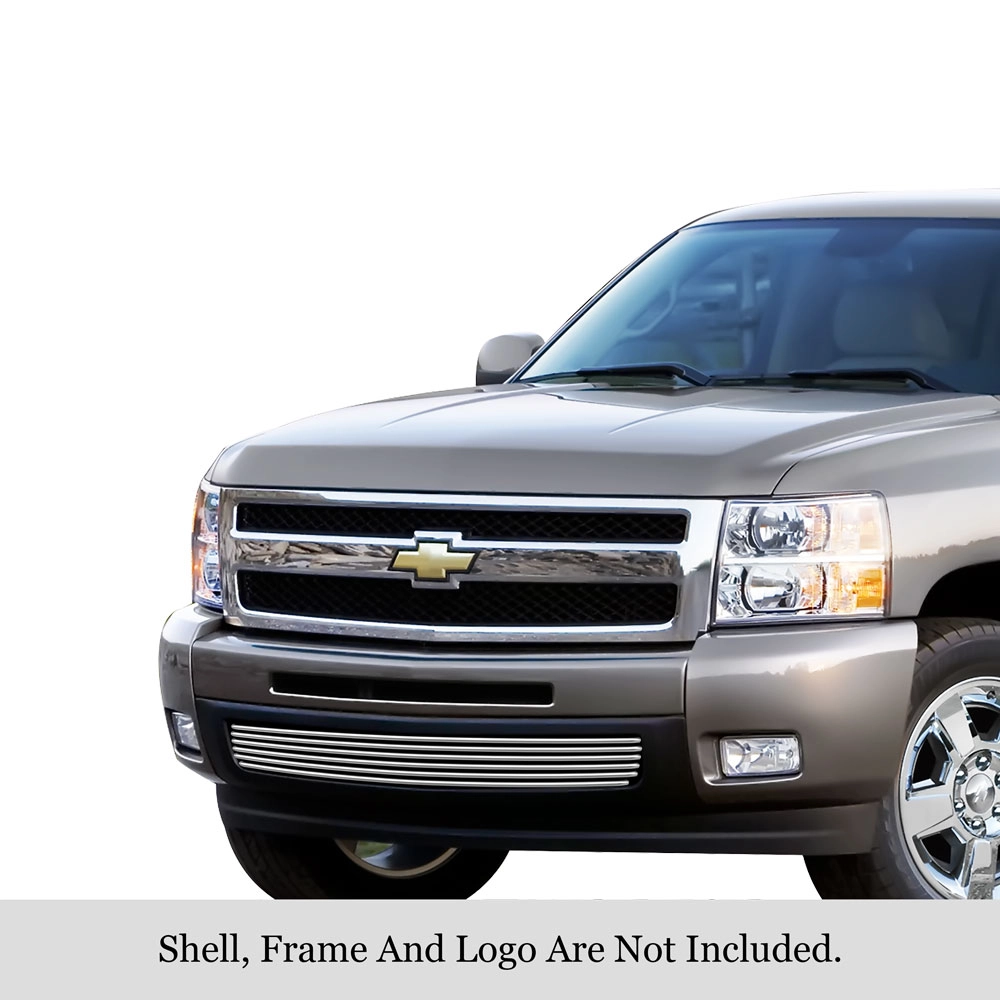 APS GR03TFE88C - Hairline Stainless Steel Lower Bumper Horizontal Tubular Grille