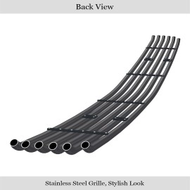 APS GR03TFE88J - Black Stainless Steel Lower Bumper Horizontal Tubular Grille