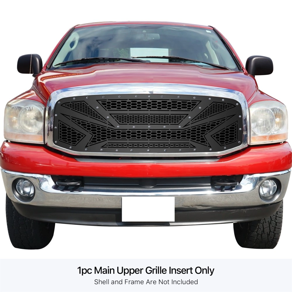 APS GR04DEC18M - Black Stainless Steel Main Upper Laser Cut Grille