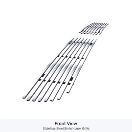 APS GR04FEA57S - Polished Stainless Steel Lower Bumper Horizontal Billet Grille