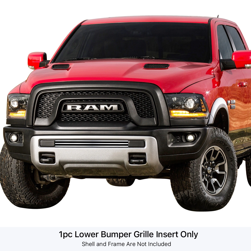 APS GR04FEB56S - Polished Stainless Steel Lower Bumper Horizontal Billet Grille
