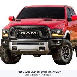 APS GR04FEB56S - Polished Stainless Steel Lower Bumper Horizontal Billet Grille