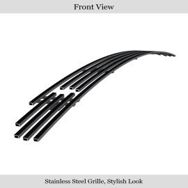 APS GR04FEJ21J - Black Stainless Steel Lower Bumper Horizontal Billet Grille