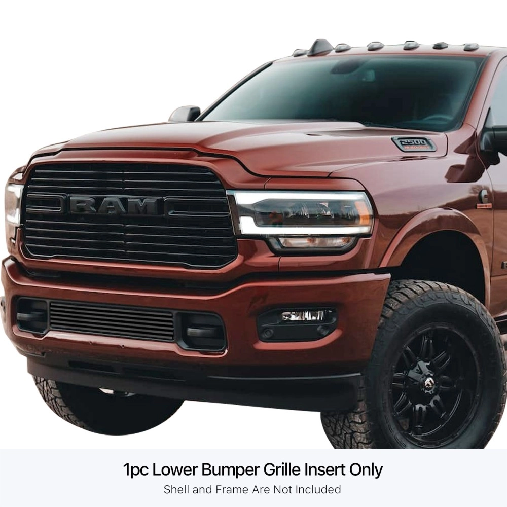 APS GR04FEJ32J - Black Stainless Steel Lower Bumper Horizontal Billet Grille