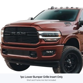 APS GR04FEJ32J - Black Stainless Steel Lower Bumper Horizontal Billet Grille