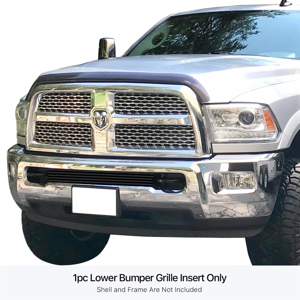 APS GR04FFC32J - Black Stainless Steel Lower Bumper Horizontal Billet Grille