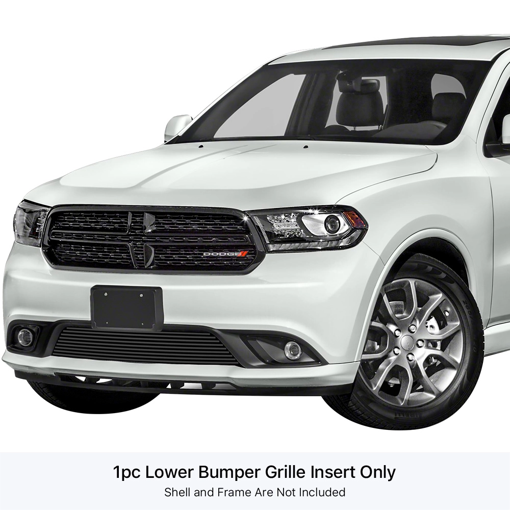 APS GR04FFC49J - Black Stainless Steel Lower Bumper Horizontal Billet Grille