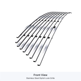 APS GR04FFC49S - Polished Stainless Steel Lower Bumper Horizontal Billet Grille